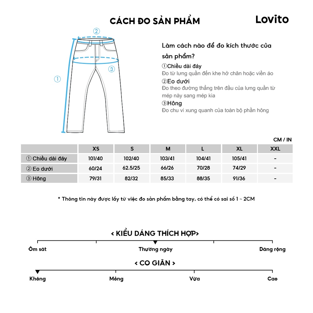 [Mã FADEP2212 giảm 10k đơn từ 99k] Lovito Quần jean bỏ túi trơn thường ngày cho nữ LNA35110 (Màu xanh da trời)