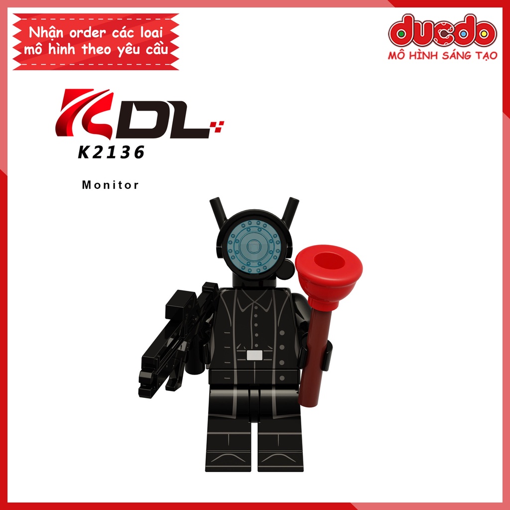 Minifigures nhân vật Speaker TV Skibidi Toilet - Đồ chơi Lắp ghép Xếp hình Mô hình Mini Koruit KDL818