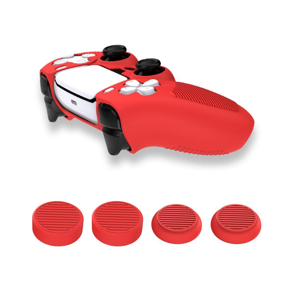 Btlimer Vỏ Bọc Silicon gel Nhiều Màu Thoải Mái Chống Rơi Cho Tay Cầm Chơi game ps5