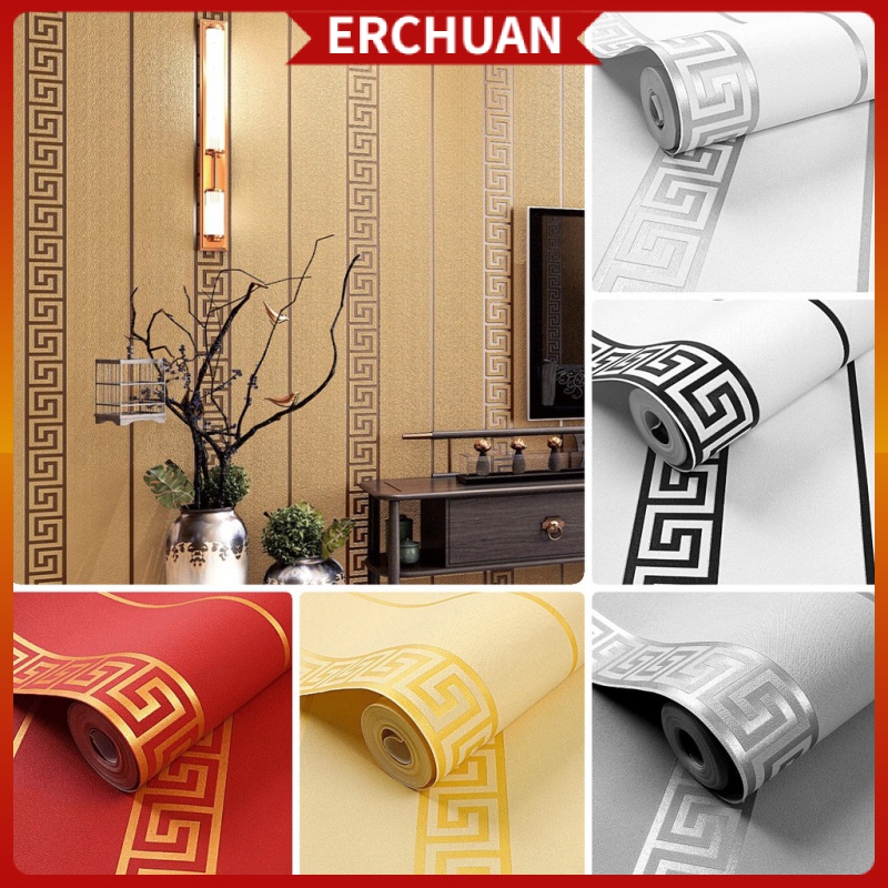 Giấy Dán Tường Màu Nâu Họa Tiết Phật Giáo 3d Phong Cách Trung Hoa Cổ Điển Trang Trí Nhà Cửa