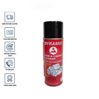 Chai Xịt chế hòa khí DYRAMID , Bình xăng con ,vệ sinh kim phun, buồng đốt ,  450ml chính hãng