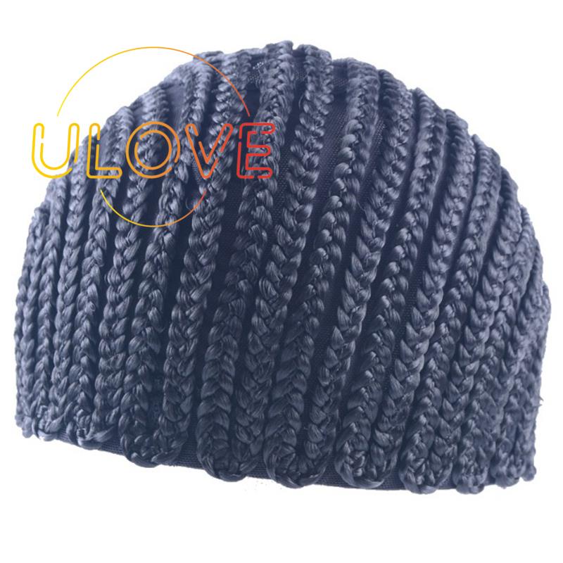 Mũ Đội Tóc Giả Dệt Sợi Ngô Siêu Co Giãn Màu Đen Chất Lượng Cao