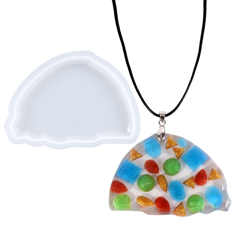 DIY Crafts Semicircle Pendant Epoxy Resin Mold Keychain Silicone Mould