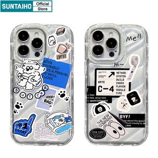 Suntaiho Ốp Điện Thoại tpu Mềm Chống Sốc In Hình Chú Cún Cho iphone 15 14 12 13 11 pro max ip 7 8 plus x xs xr xs max