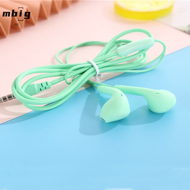 Tai Nghe Nhét Tai Có Dây 3.5mm Màu macaron Cho Điện Thoại