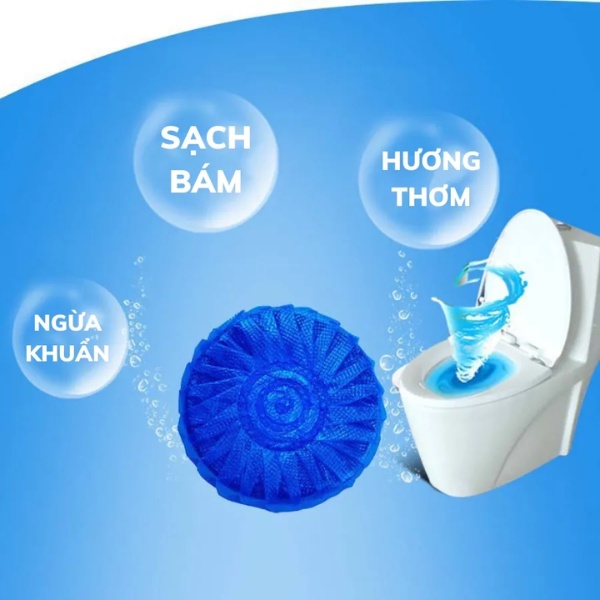 Viên Thả Bồn Cầu Gói 10 Cục Tẩy Sạch Mảng Bám Khử Mùi Hiệu Quả