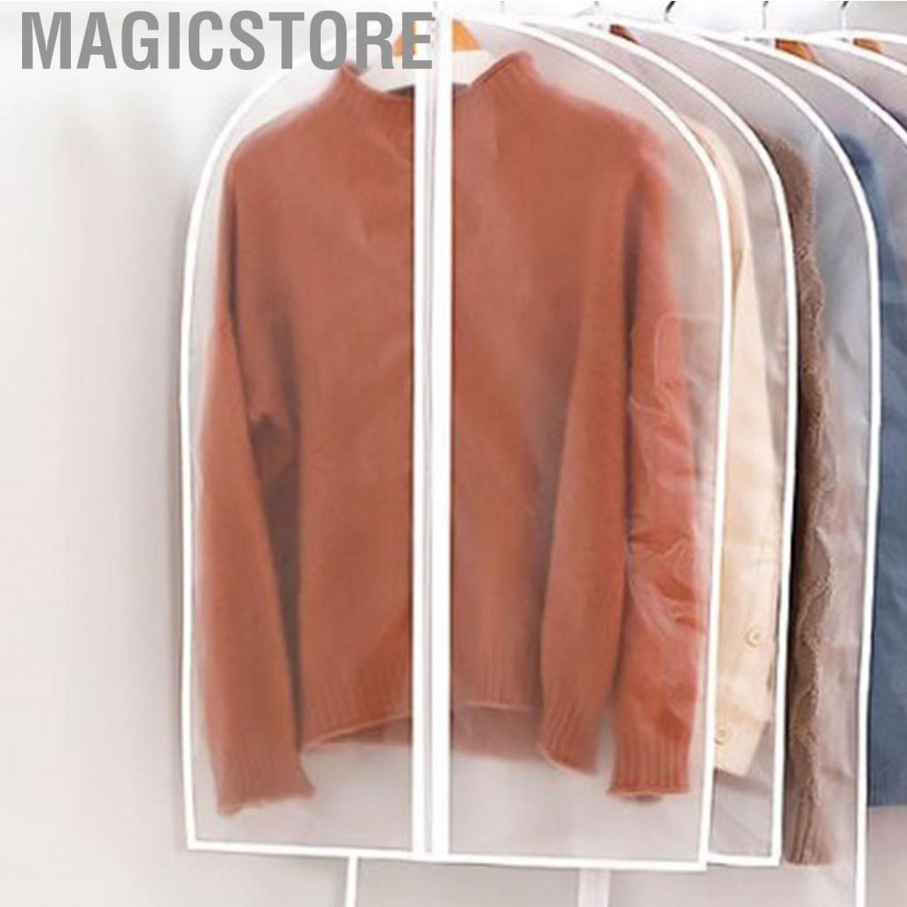 Magicstore Closet Storage Coat Cover  Garment Bags Soft Translucent Breathable Thick 10pcs for Long Dress Down Jacket Home Shirt