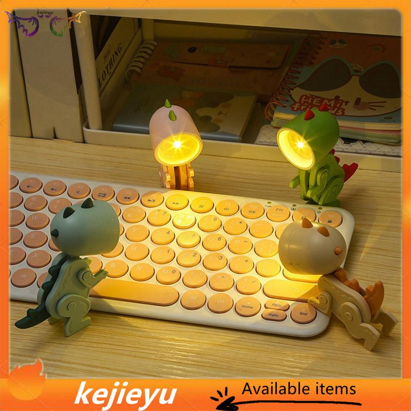 Bộ 6 Đèn led Để Bàn mini Bằng Nhựa Kích Thước 5.1x3.6x9.8cm Hình Khủng Long Dễ Thương Cho Bé