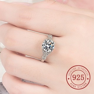 Mới Nhẫn Mạ Bạc 925 Dát Đá Quý Sang Trọng