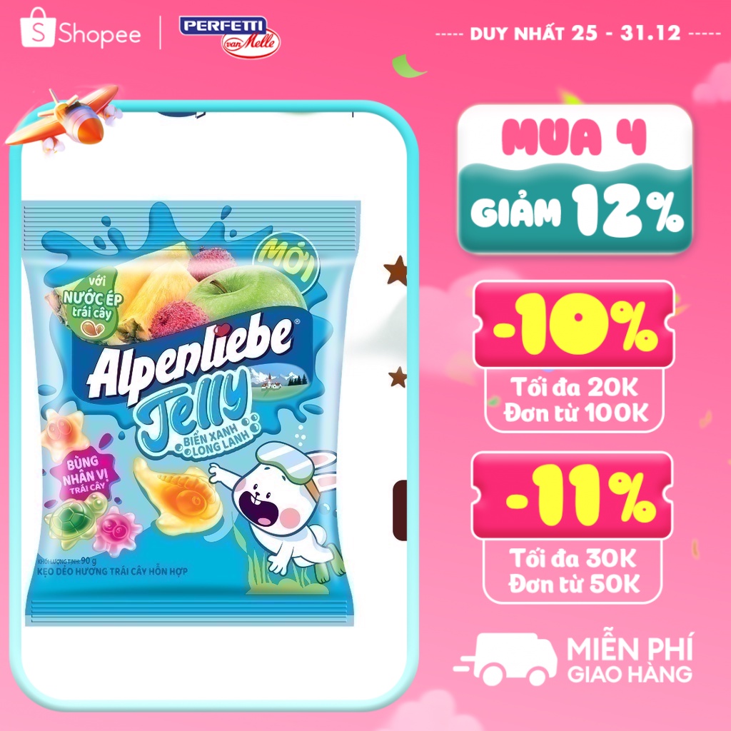 Kẹo dẻo nhân trái cây Alpenliebe Jelly Biển xanh long lanh