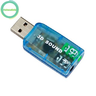 Card Âm Thanh Micro USB 3.5mm Chuyển Đổi Âm Thanh 3D Cho PC Laptop