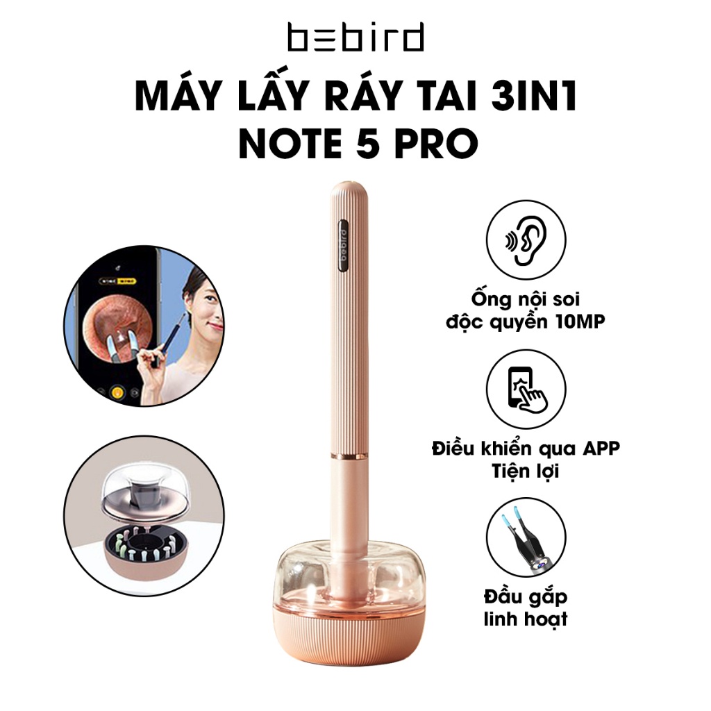 Giảm sốc 50kDụng Cụ Lấy Ráy Tai Bebird Note 5 Pro Camera Nội Soi Siêu Nét