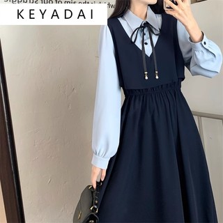 KEYADAI Chic váy nữ Đầm Body Cho thời váy Dễ thương Popular xu hướng INS WLQ23C0NNY 52Z231228