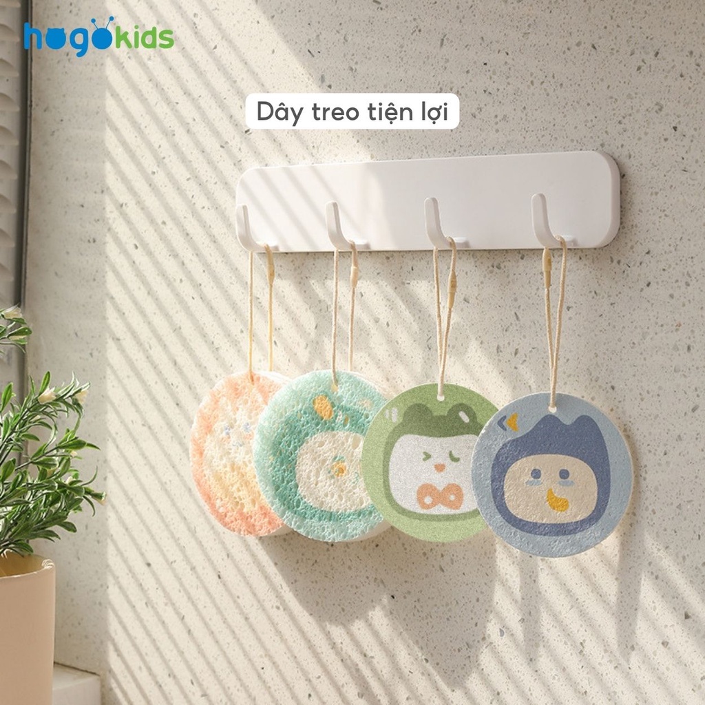 Mút Rửa Chén Bát Ăn Dặm Dạng Nén Hogokids Chất Liệu Bột Gỗ Tự Nhiên