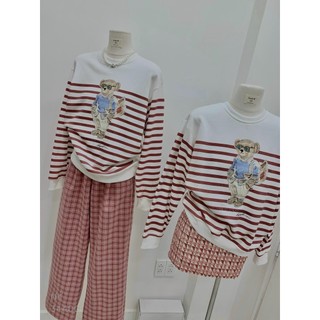 Áo td polo sọc đỏ gấu ttn