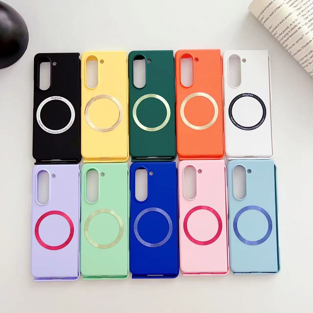 HARDCASE MAGSAFE BÉ DA SAMSUNG GALAXY Z FLIP 5 FOLD 5 MÀU ĐẦY ĐỦ MAGSAFE