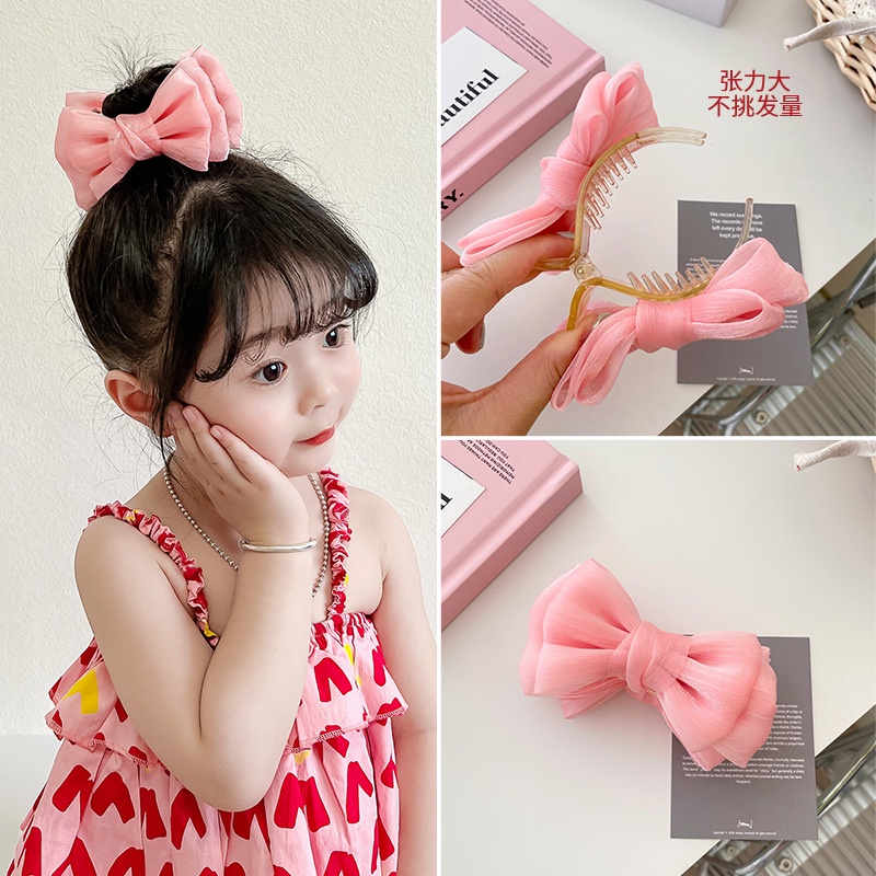Kẹp Tóc Nơ Đính Đá Cho Bé Gái
