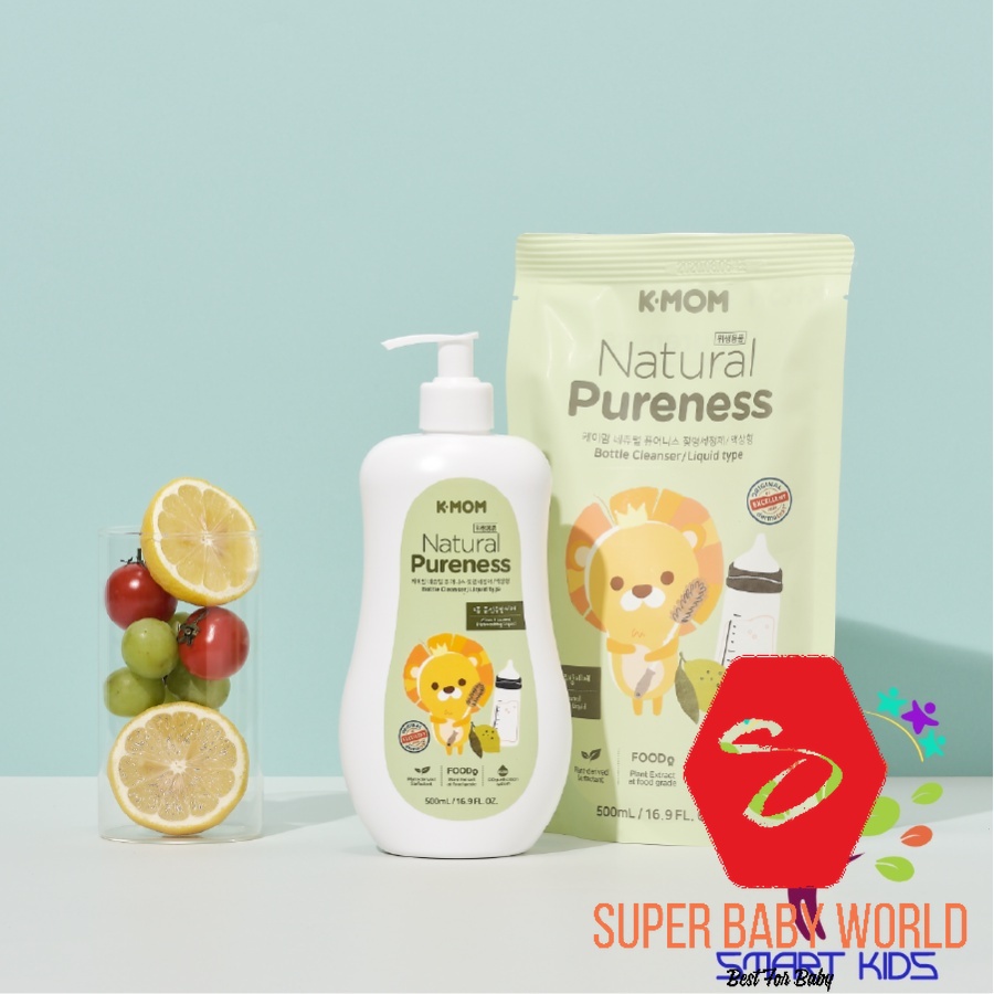 Nước rửa bình & rau quả hữu cơ K-Mom Hàn Quốc - Rửa bình kmom Lalabebe Lalapopo