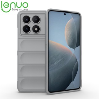 Ốp Điện Thoại Mềm Lenuo Silicon Cho Xiaomi Poco F6 X6 M6 Pro 5G Vỏ Bảo Vệ Chống Sốc Mặt Sau Flannel