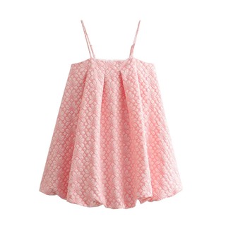Đầm Hồng Jacquard Thời Trang Gợi Cảm 5539