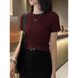 Áo Thun Ngắn Tay Dáng Ôm Dễ Phối Đồ Thời Trang Mùa Hè Dành Cho Nữ