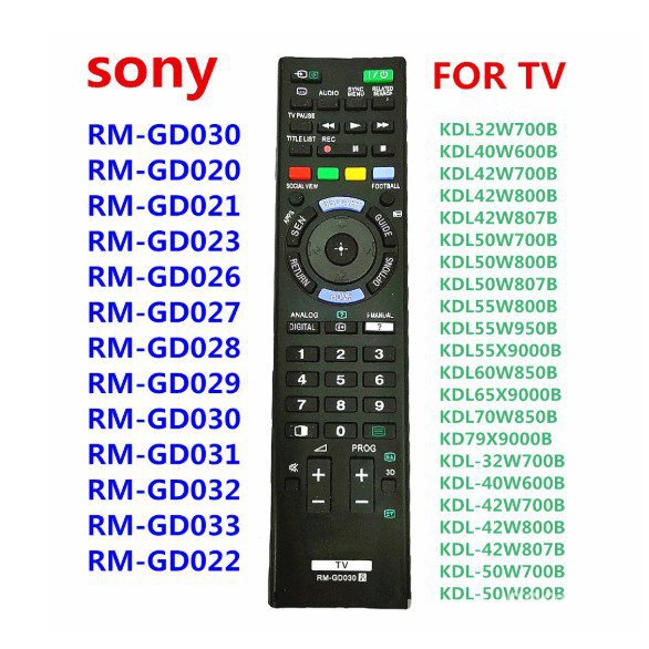 SONY điều khiển từ xa RM-GD030 RM-ED047 Dành cho điều khiển từ xa TV thông minh SONY RM-GD023 GD033 