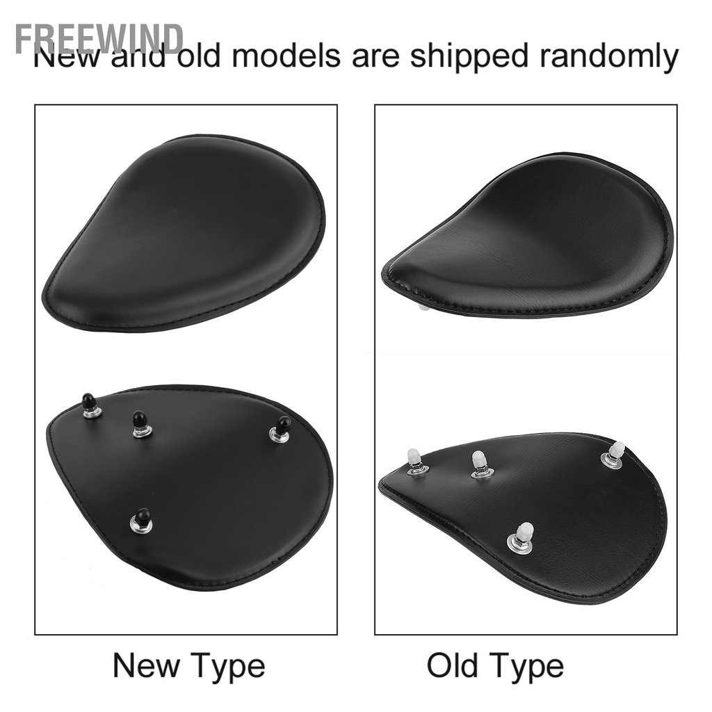 Yên Xe Máy Ghế Solo Xe Máy Da Đen 3" Có Giá Đỡ Lò Xo Cho Chopper Bobber Custom