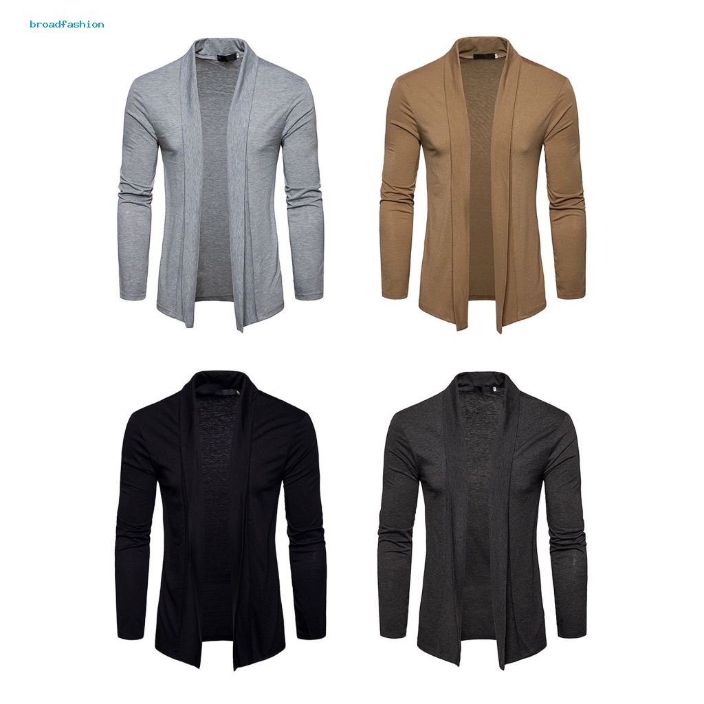 Áo Khoác cardigan Dệt Kim Dài Trung Bình Mềm Mại Thoáng Khí Thoải Mái Thời Trang Xuân Thu Cho Nam