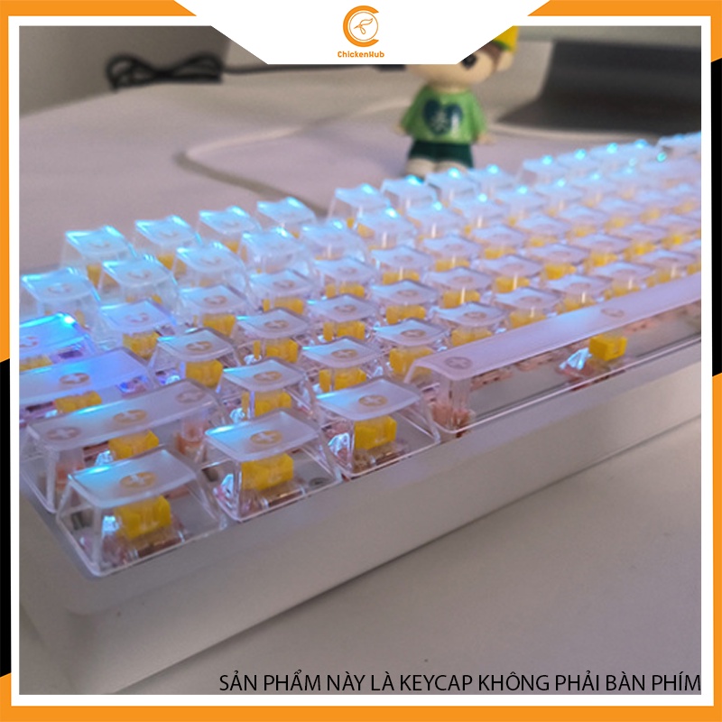 Bộ Keycaps Trong Suốt 132 Phím - Profile OEM - Nhựa PC | Keycaps cho bàn phím cơ