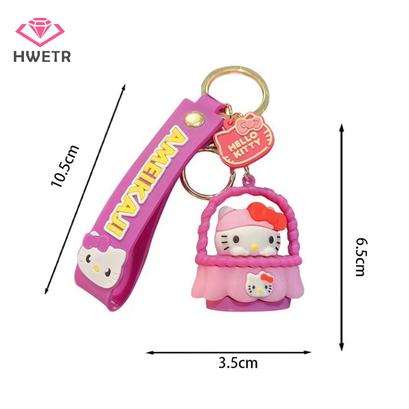 Móc Khóa Hình Giỏ Hoa sanrio melody cinnamoroll Dễ Thương Mới