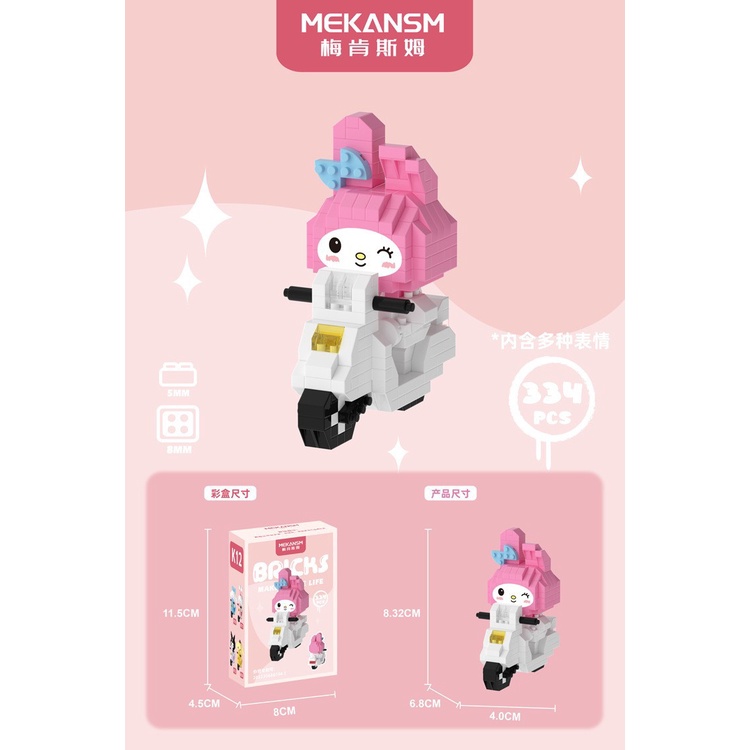 Bộ Đồ Chơi Lắp Ráp lego Hình Thỏ melody Đáng Yêu Cho Bé