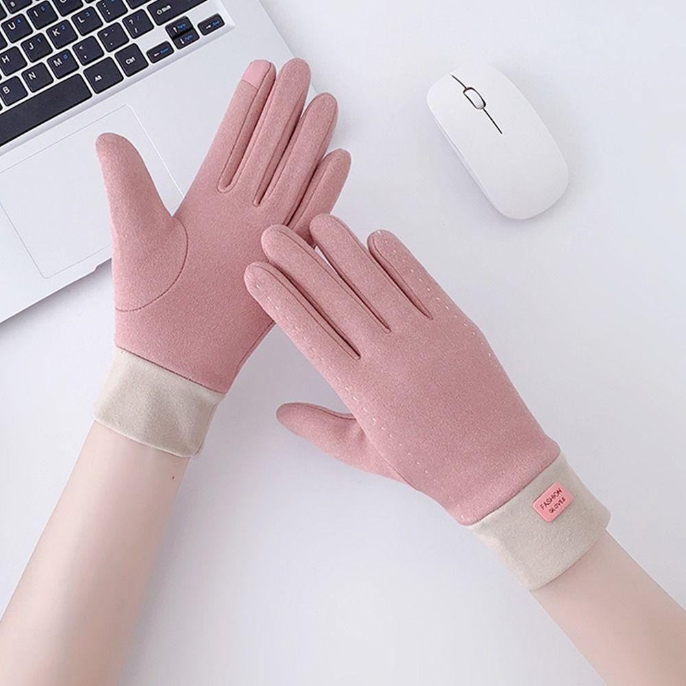 Eunlands Găng Tay Nhung Mềm Mại Dày Dặn Giữ Ấm Mùa Đông Có Thể Chạm Màn Hình Cảm Ứng Dành Cho Nam Nữ
