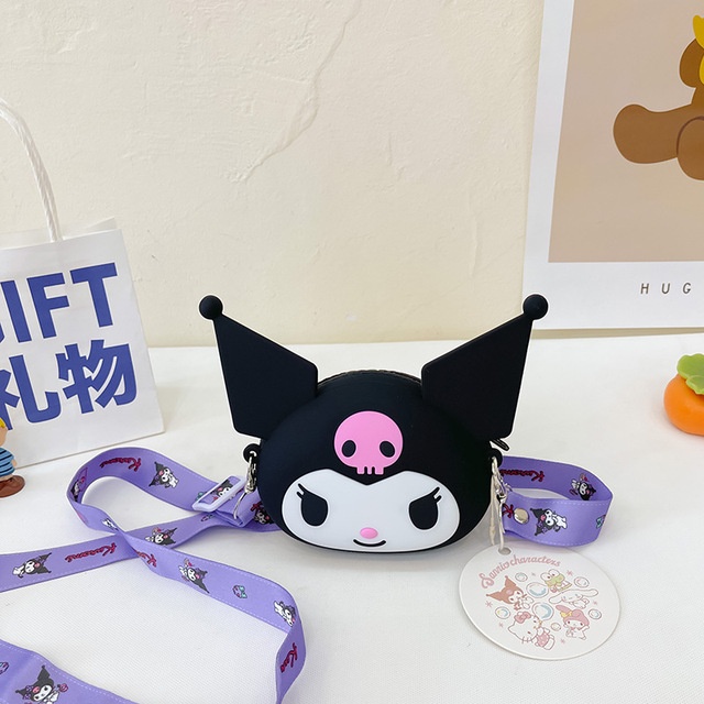 Sanrio Túi Đeo Vai Bằng Silicon Hình hello kitty kuromi my melody Dễ Thương Dùng Làm Quà Tặng Sinh Nhật Cho Bé