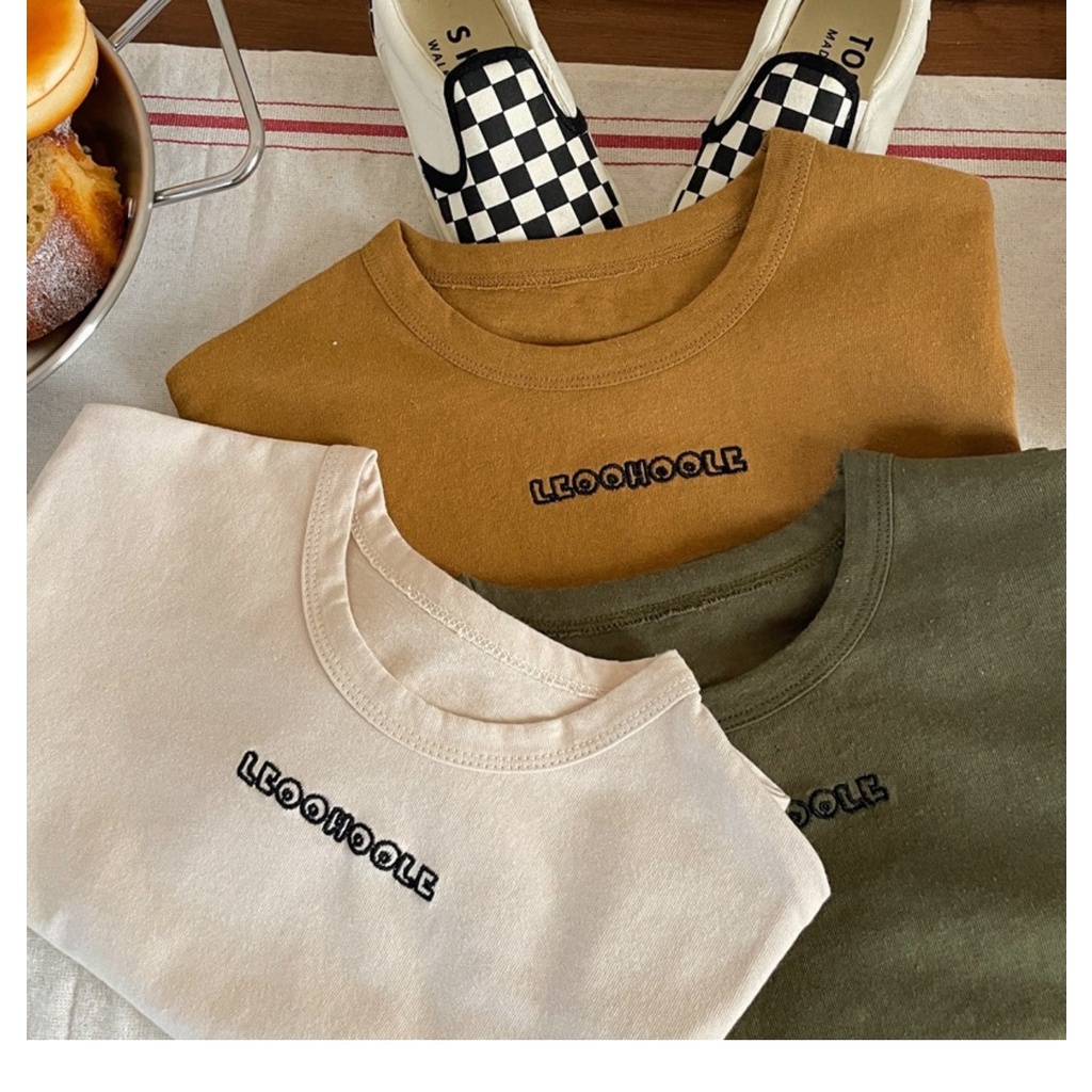 Áo Thun cotton Sáp Mềm Mại Tay Dài Thêu Họa Tiết Thời Trang Mùa Xuân Dành Cho Trẻ Em