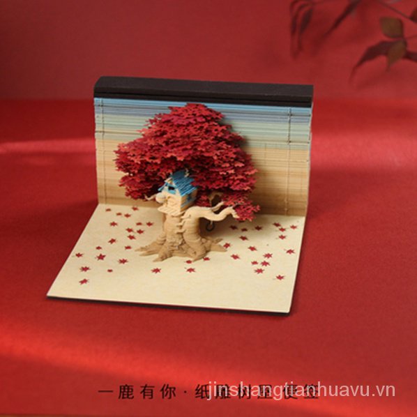Giấy note Ghi Chú Họa Tiết Ngôi Nhà Cây 3d Sáng Tạo