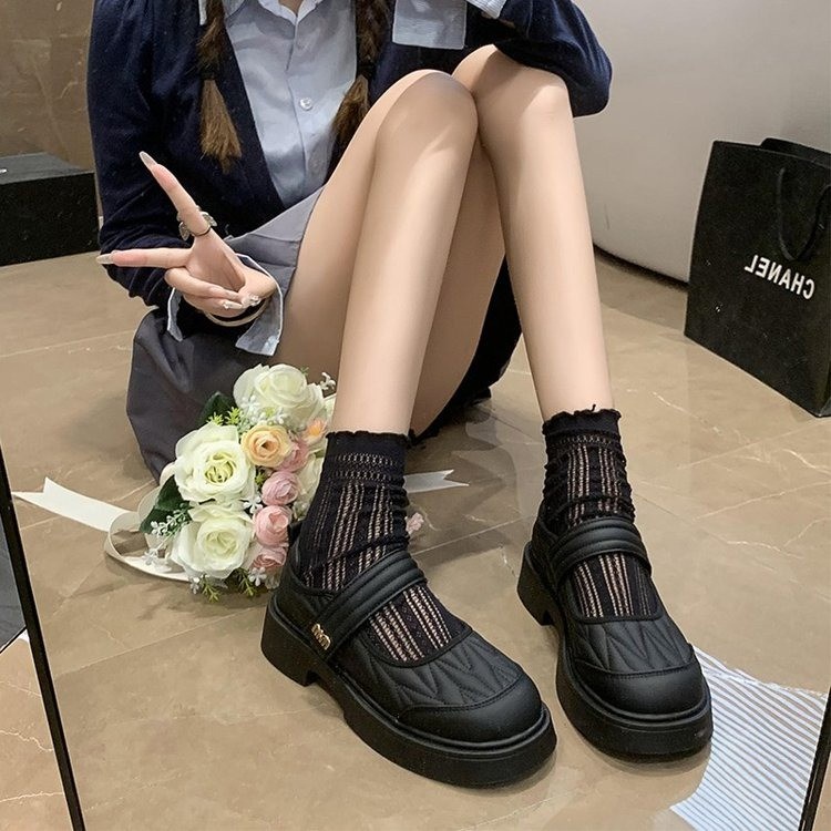 Giày Búp Bê Da Mũi Tròn Thời Trang Thanh Lịch Cho Nữ