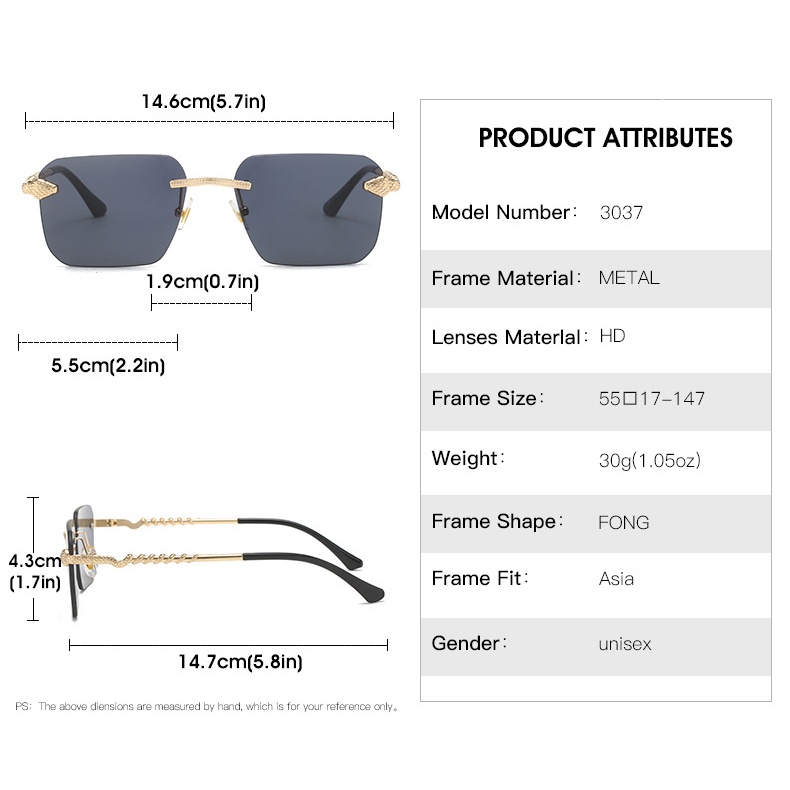 Kính Mát Không Gọng Thời Trang Đi Biển / Du Lịch Cho Nam Và Nữ