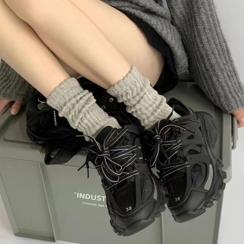 Mới Vớ Dài Trung Bình Màu Trơn Mềm Mại Thoải Mái Thời Trang Cho Nữ y2k