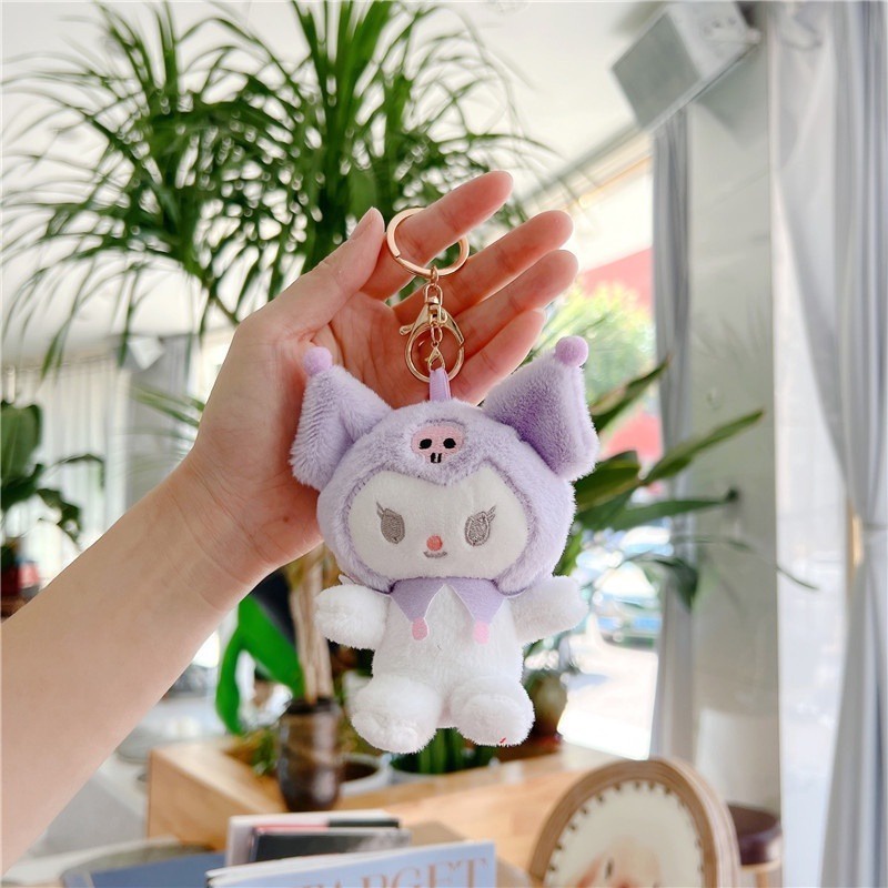 Sanrio Móc Khóa Búp Bê Nhồi Bông Hình kuromi Hoạt Hình Đáng Yêu