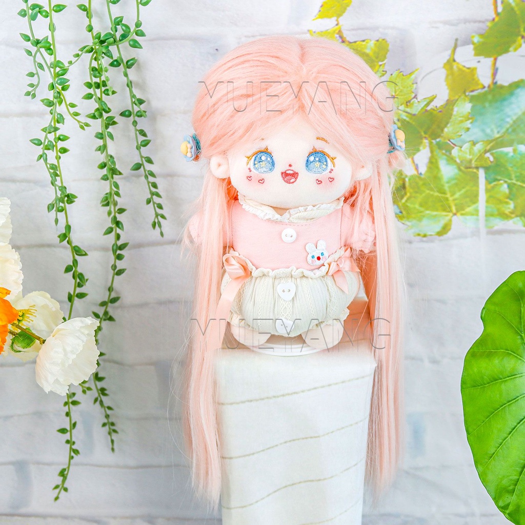 Bộ 2 Búp Bê Tóc Giả Bằng cotton Lụa Nhiệt Độ Cao 0908 Có Thể Tháo Rời