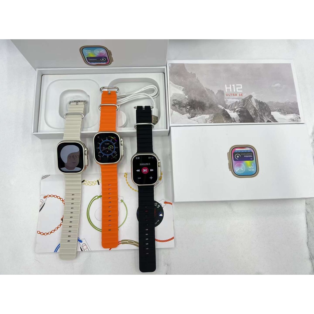 Đồng Hồ Thông Minh 2023 2.04 inch h12 ultra se os10 h11 Màn Hình Lcd 8 nfc Sạc Không Dây Chất Lượng Cao