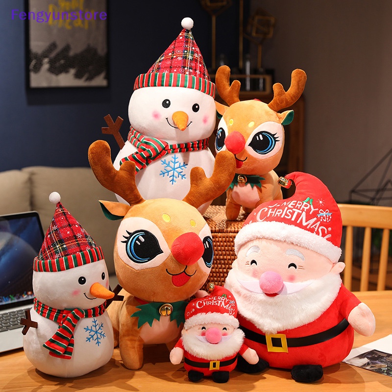 Búp Bê Nhồi Bông Hình Ông Già Noel Và Tuần Lộc Đáng Yêu