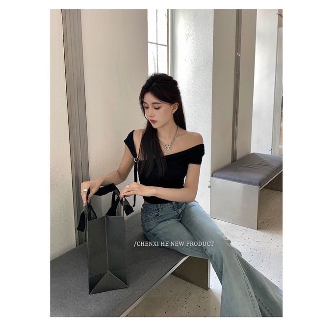 Guima Áo Thun Không Tay Phong Cách retro Mỹ Cho Nữ