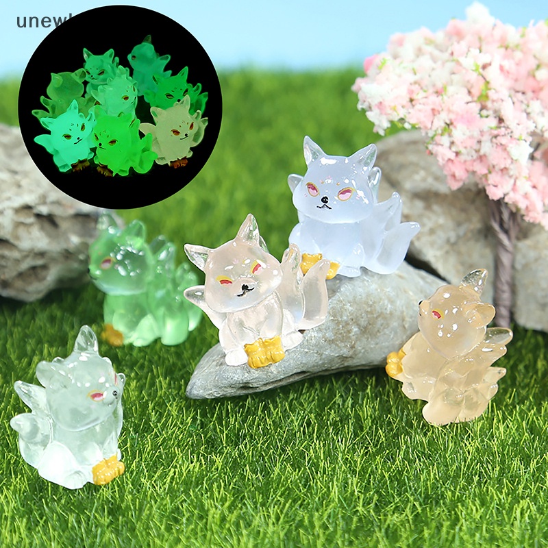 Uu Đồ trang trí Cô Gái Cáo Chín Đuôi Phát Sáng Trong Bóng Tối mini Trang Trí Vườn diy