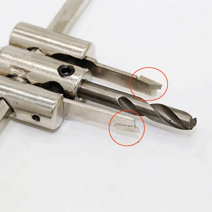 Khoét lỗ chữ thập 40-120mm + bộ lưỡi khoét sơ cua - khoét lỗ thạch cao, ván gỗ