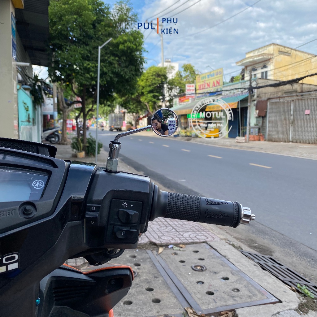 Gương mini tròn cầu lồi đường kính 3cm chân 10li ren thuận trang trí chân gương