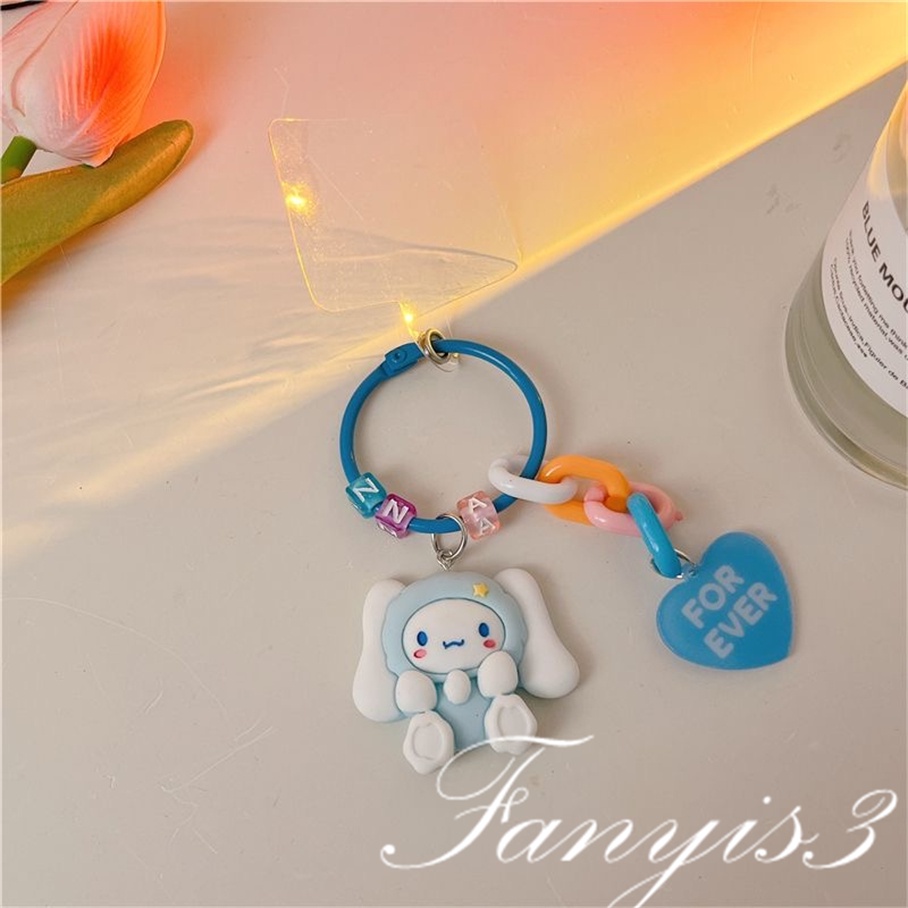 Hoạt Hình Dây Đeo Điện Thoại Bằng acrylic Đính Hạt Ngọc Trai Hình Gấu / Chó / Mèo Chống Thất Lạc