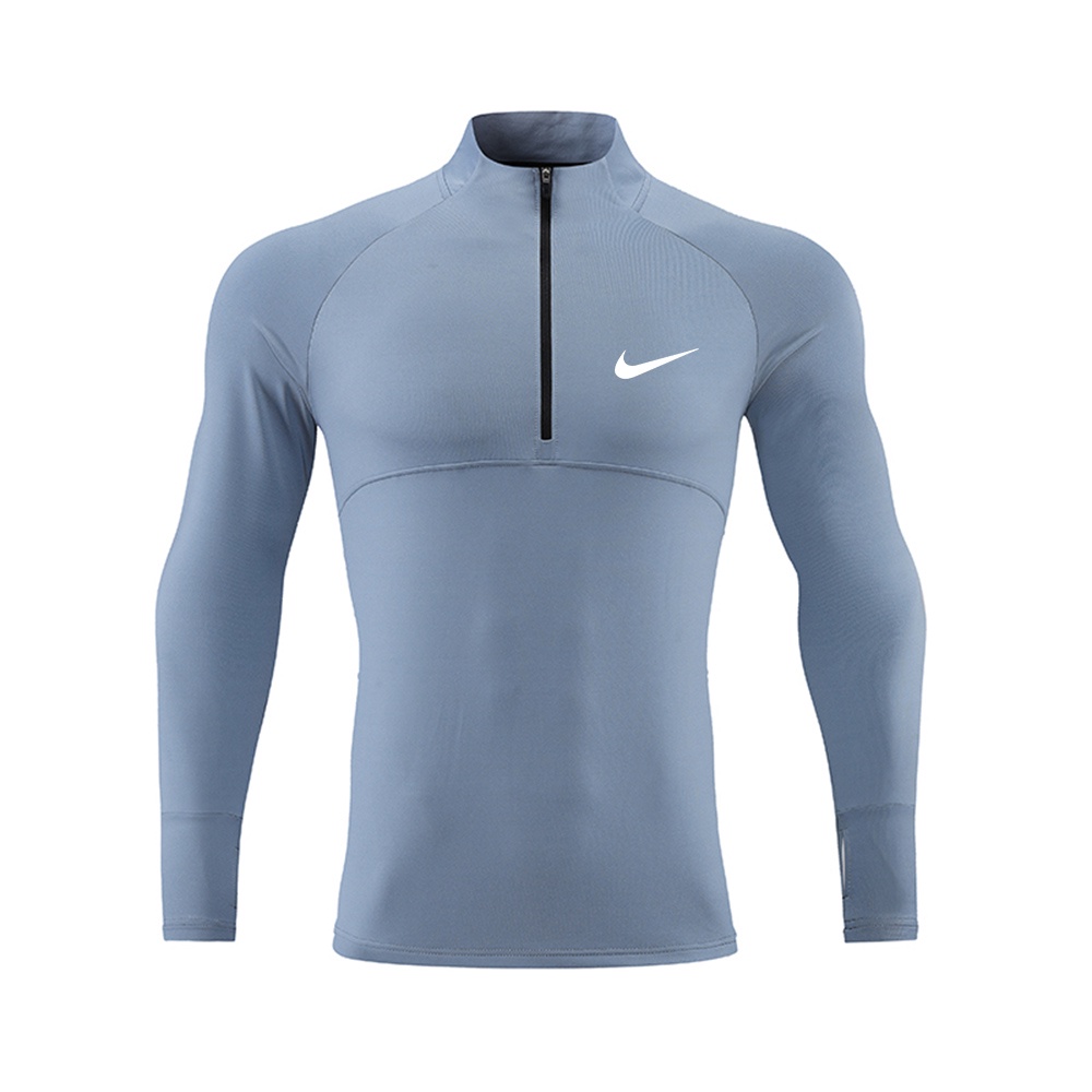 Áo Thun Thể Thao Dài Tay Cổ Tròn Thấm Hút Mồ Hôi Nhanh Khô Cho Nam