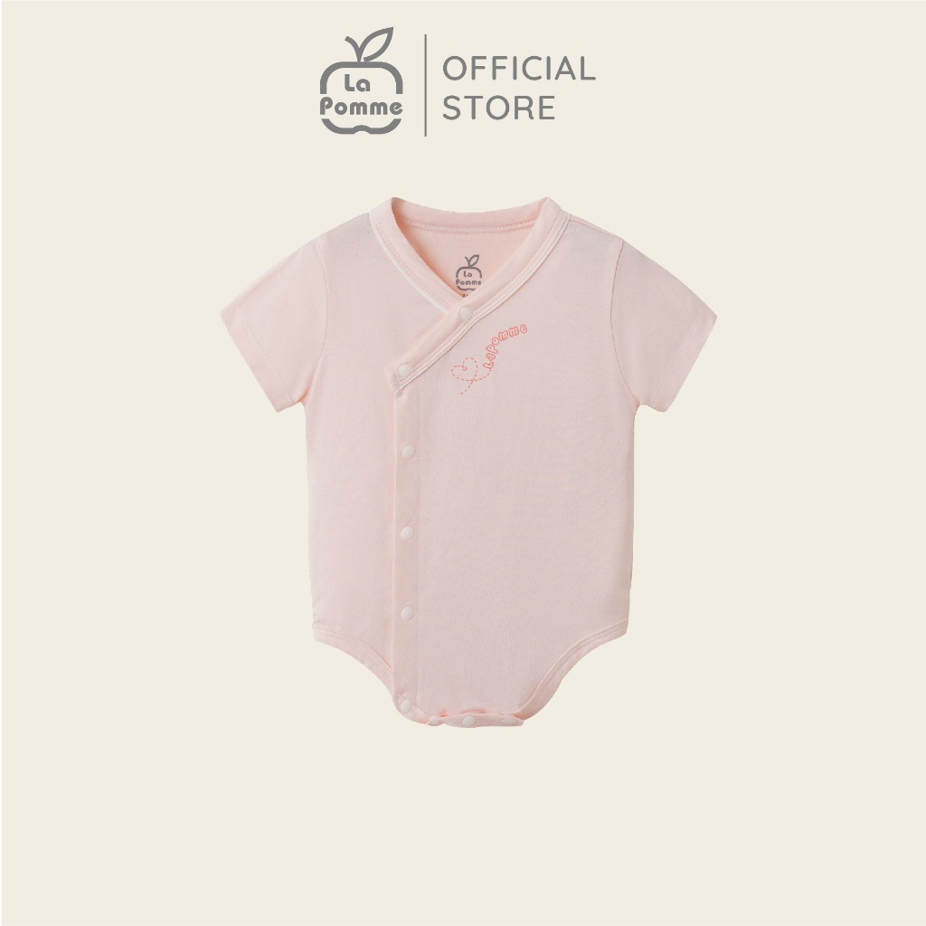 La Pomme - Body chip cộc tay La Pomme vườn cổ tích - Ghi - babywearvn