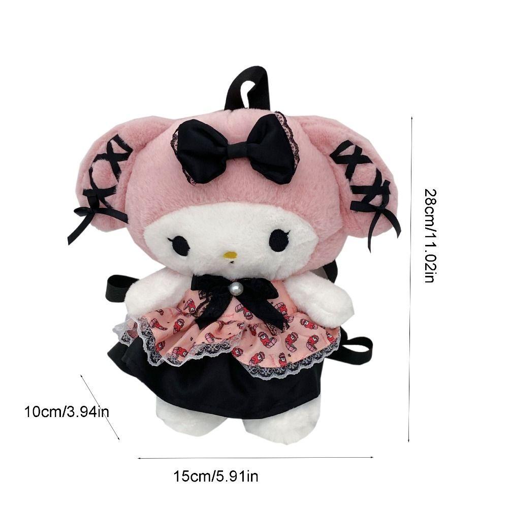 Pinou Ba Lô Bông Hình kuromi Hoạt Hình melody Sức Chứa Lớn Cho Nữ